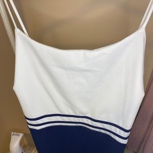 Navy and white dress 2x